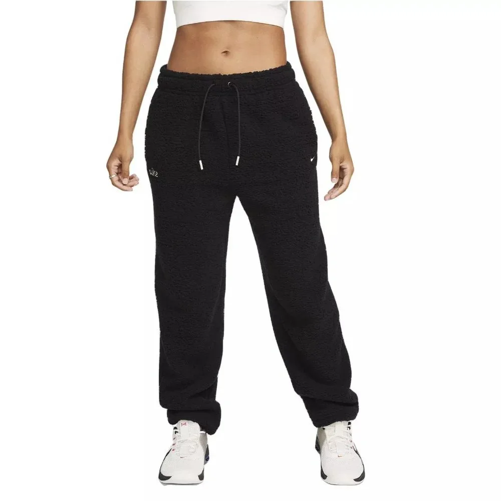 NIKE Therma-FIT Sizes Large (12/14) BLACK Fleece Training Pants NEW - Picture 1 of 5